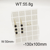 MDF Board & Flannelette,MDF Support Earrings Display Rack,White ,130x100mm,about 55.8g/pc,1 pc/package  6PS600274bbml-705