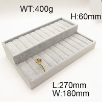 MDF Board & Flannelette & PV,Flannelette 2-layer Bracelet Display Rack,Grey,H:60mm  L:270mm  W:180mm,about 400g/pc,1 pc/package  6PS600286aija-705