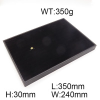 MDF Board & Flannelette & PV,Flannelette Rectangular Ring Display Box,Black,H:30mm  L:350mm  W:240mm,about 350g/pc,1 pc/package  6PS600293bhva-705