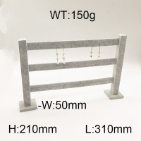 MDF Board & Flannelette & PV,Flannelette 3-layer Column Eardrop Display Rack,Grey,H:210mm  L:310mm  W:50mm,about 150g/pc,1 pc/package  6PS600298aivb-705