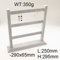 MDF Board & Flannelette & PV,Flannelette 5-layer Column Eardrop Display Rack,Grey,H:295mm  L:250mm  290x65mm,about 350g/pc,1 pc/package  6PS600300aiov-705