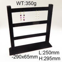 MDF Board & Flannelette & PV,Flannelette 6-layer Column Eardrop Display Rack,Black,H:295mm  L:250mm  290x65mm,about 350g/pc,1 pc/package  6PS600301aiov-705