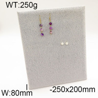 MDF Board & Flannelette & PV,Flannelette Column Earrings Display Rack,Grey,250x200mm,about 250g/pc,1 pc/package  6PS600303ahlv-705