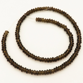 Natural Smoky Quartz,Abacus beads,Brown,2.5*5mm,Hole:0.8mm,about 159 pcs/strand,about 15 g/strand,1 strand/package,15"(38cm),XBGB02128aaha-L001
