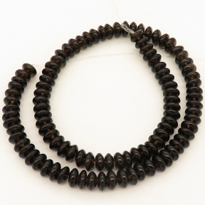 Natural Smoky Quartz,Disc beads,Brown,4*8mm,Hole:1mm,about 102 pcs/strand,about 40 g/strand,1 strand/package,15"(38cm),XBGB02131aaha-L001
