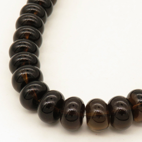 Natural Smoky Quartz,Abacus beads,Brown,4*6mm,Hole:0.8mm,about 93 pcs/strand,about 25 g/strand,1 strand/package,15"(38cm),XBGB02134aaha-L001
