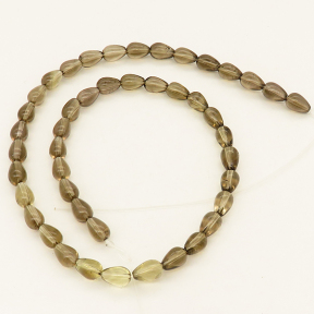 Natural Smoky Quartz,Drop,Brown,6*9mm,Hole:0.8mm,about 45 pcs/strand,about 20 g/strand,1 strand/package,15"(38cm),XBGB02155aaha-L001
