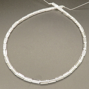 Natural White Crystal,Cylinder,White,4*10mm,Hole:1mm,about 38 pcs/strand,about 15 g/strand,1 strand/package,15"(38cm),XBGB02251aaha-L001