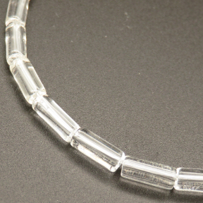 Natural White Crystal,Cylinder,White,4*10mm,Hole:1mm,about 38 pcs/strand,about 15 g/strand,1 strand/package,15"(38cm),XBGB02251aaha-L001