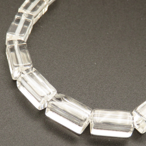 Natural White Crystal,Rectangular column,White,6*12mm,Hole:1mm,about 33 pcs/strand,about 38 g/strand,1 strand/package,15"(38cm),XBGB02256aaha-L001