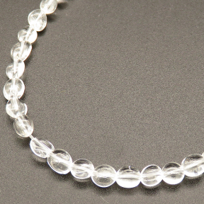 Natural White Crystal,Bean shape,White,4*5mm,Hole:0.8mm,about 78 pcs/strand,about 10 g/strand,1 strand/package,15"(38cm),XBGB02265ahoa-L001