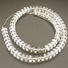 Natural White Crystal,Abacus beads,White,5*8mm,Hole:1mm,about 82 pcs/strand,about 40 g/strand,1 strand/package,15"(38cm),XBGB02274aaha-L001