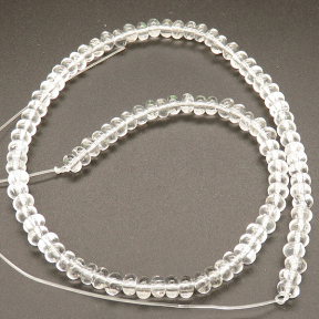 Natural White Crystal,Abacus beads,White,4*6mm,Hole:0.8mm,about 102 pcs/strand,about 20 g/strand,1 strand/package,15"(38cm),XBGB02277aaha-L001