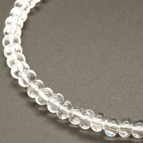 Natural White Crystal,Abacus beads,White,4*6mm,Hole:0.8mm,about 102 pcs/strand,about 20 g/strand,1 strand/package,15"(38cm),XBGB02277aaha-L001