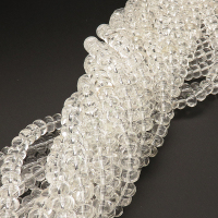 Natural White Crystal,Abacus beads,White,6*10mm,Hole:1mm,about 66 pcs/strand,about 55 g/strand,1 strand/package,15"(38cm),XBGB02280aaha-L001