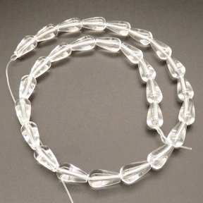 Natural White Crystal,Drop,White,8*15mm,Hole:1mm,about 27 pcs/strand,about 35 g/strand,1 strand/package,15"(38cm),XBGB02287aaha-L001