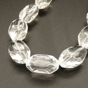 Natural White Crystal,Oval，Faceted,White,11*19mm,Hole:1.5mm,about 21 pcs/strand,about 70 g/strand,1 strand/package,15"(38cm),XBGB02299aaha-L001