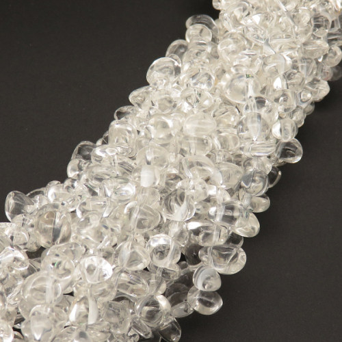 Natural White Crystal,Tsui beads,White,4*6~6*10mm,Hole:0.8mm,about 98 pcs/strand,about 35 g/strand,1 strand/package,15"(38cm),XBGB02302aaha-L001