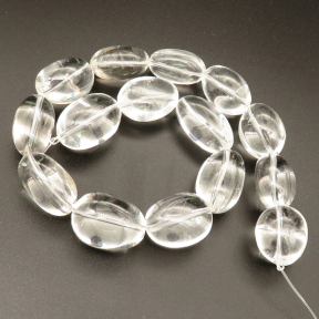 Natural White Crystal,Bean shape,White,20*23~18*31mm,Hole:1.2mm,about 15 pcs/strand,about 185 g/strand,1 strand/package,15"(38cm),XBGB02308aaha-L001