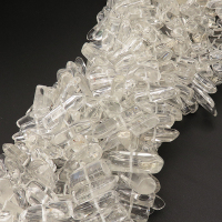 Natural White Crystal,Spiked column,White,5*21~6*32mm,Hole:0.5mm,about 66 pcs/strand,about 120 g/strand,1 strand/package,15"(38cm),XBGB02334vablb-L001