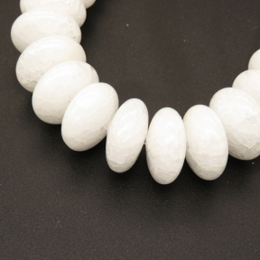 Natural White Crystal,Explosion,Abacus beads,White,9*18mm,Hole:1mm,about 45 pcs/strand,about 190 g/strand,1 strand/package,15"(38cm),XBGB02355vabkl-L001