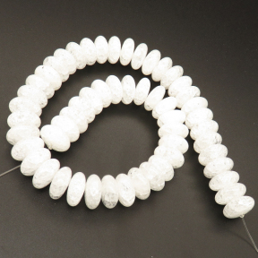 Natural White Crystal,Explosion,Abacus beads,White,7*16mm,Hole:1mm,about 54 pcs/strand,about 160 g/strand,1 strand/package,15"(38cm),XBGB02358vabkl-L001