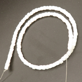 Natural White Crystal,Explosion,Cube,Frosted,White,4mm,Hole:0.5mm,about 100 pcs/strand,about 14.8 g/strand,1 strand/package,15"(38cm),XBGB02435vhob-L001