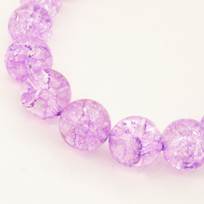 Natural White Crystal,Explosion,Round,Purple,Dyed,12mm,Hole:1mm,about 33 pcs/strand,about 83.1 g/strand,1 strand/package,15"(38cm),XBGB02459vabkl-L001