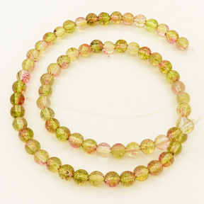Natural White Crystal,Round,Chartreuse,Dyed,6mm,Hole:0.8mm,about 66 pcs/strand,about 21.9 g/strand,1 strand/package,15"(38cm),XBGB02462vabkl-L001