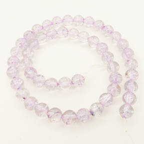 Natural White Crystal,Round,Lavender,Dyed,8mm,Hole:1mm,about 49 pcs/strand,about 37.9 g/strand,1 strand/package,15"(38cm),XBGB02465vabkl-L001