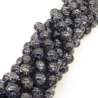 Natural White Crystal,Round,Dark blue,Dyed,12mm,Hole:1mm,about 23 pcs/strand,about 83.9 g/strand,1 strand/package,15"(38cm),XBGB02477vabkl-L001