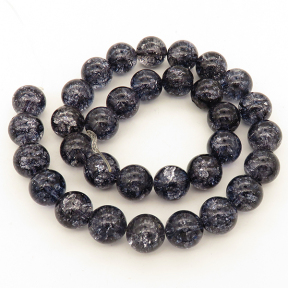 Natural White Crystal,Round,Dark blue,Dyed,12mm,Hole:1mm,about 23 pcs/strand,about 83.9 g/strand,1 strand/package,15"(38cm),XBGB02477vabkl-L001