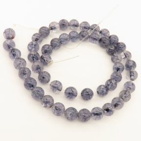 Natural White Crystal,Round,Dark blue,Dyed,8mm,Hole:1mm,about 50 pcs/strand,about 36.4 g/strand,1 strand/package,15"(38cm),XBGB02486vabkl-L001