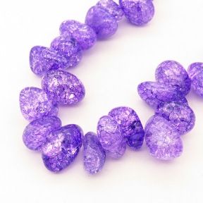 Natural White Crystal,Explosion,Tsui beads,Purple,Dyed,6*12~9*17mm,Hole:0.8mm,about 53 pcs/strand,about 107.2 g/strand,1 strand/package,15"(38cm),XBGB02510vabkl-L001