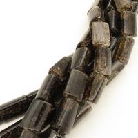 Natural Smoky Quartz,Explosion,Triangular prism,Brown,12*18mm,Hole:1mm,about 22 pcs/strand,about 104.8 g/strand,1 strand/package,15"(38cm),XBGB02534vabkl-L001