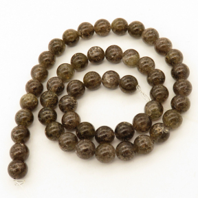 Natural Smoky Quartz,Explosion,Round,Brown,4mm,Hole:0.5mm,about 94 pcs/strand,about 10.6 g/strand,1 strand/package,15"(38cm),XBGB02549vhlb-L001