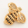 Brass Micro Pave Cubic Zirconia Slide Charms,Bee,Golden,17x14mm,Hole:2x10mm,about 2 g/pc,5 pcs/package,XFB00011aajl-L002