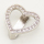 Brass Micro Pave Cubic Zirconia Slide Charms,Heart,Silver Color,15x15mm,Hole:2x10mm,about 2 g/pc,5 pcs/package,XFB00166avja-L002