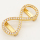 Brass Micro Pave Cubic Zirconia Slide Charms,Infinity,Golden,28x12mm,Hole:2x10mm,about 2 g/pc,5 pcs/package,XFB00241avja-L002