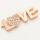 Brass Micro Pave Cubic Zirconia Links Connectors,LOVE,Rose Golden,9x23mm,Hole:2mm,about 2 g/pc,5 pcs/package,XFCO00396aajl-L002
