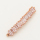 Brass Cubic Zirconia Links Connectors,Strip,Rose Golden,7x38mm,Hole:1.5mm,about 4g/pc,5 pcs/package,XFCO00599vbmb-L002