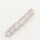 Brass Cubic Zirconia Links Connectors,Strip,Silver Color,7x38mm,Hole:1.5mm,about 4g/pc,5 pcs/package,XFCO00600vbmb-L002