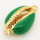Brass Enamel Links Connectors,Conch,Golden,Green,17x12mm,Hole:1.5mm,about 2.5g/pc,5 pcs/package,XFCO00765vaia-L002