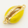 Brass Enamel Links Connectors,Conch,Golden,Yellow,17x12mm,Hole:1.5mm,about 2.5g/pc,5 pcs/package,XFCO00770vaia-L002