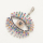 Brass Micro Pave Cubic Zirconia Pendant,Devil's eye,Silver Color,29x30mm,Hole:3x4mm,about 6.5g/pc,5 pcs/package,XFPC00051vhkb-L002
