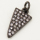 Brass Micro Pave Cubic Zirconia Pendant,Triangle,Black,8x14mm,Hole:3mm,about 0.5g/pc,5 pcs/package,XFPC00152aajl-L002