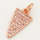 Brass Micro Pave Cubic Zirconia Pendant,Triangle,Rose Golden,8x14mm,Hole:3mm,about 0.5g/pc,5 pcs/package,XFPC00153aajl-L002