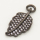 Brass Micro Pave Cubic Zirconia Pendant,Leaves,Black,10x18mm,Hole:3mm,about 1.5g/pc,5 pcs/package,XFPC00155aajl-L002