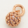 Brass Micro Pave Cubic Zirconia Pendant,Ball,Rose Golden,6mm,Hole:3mm,about 0.5g/pc,5 pcs/package,XFPC00165baka-L002
