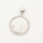 Brass Micro Pave Cubic Zirconia Shell Pendant,Flat Round,Religion,Silver Color,18.5mm,Hole:5x4mm,about 2.5g/pc,5 pcs/package,XFPC00194vbnl-L002